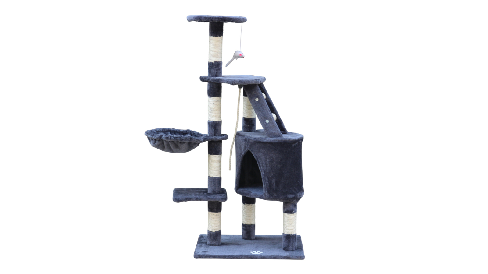 YES4PETS 120cm Multi-Level Cat Tree Scratching Post - Grey