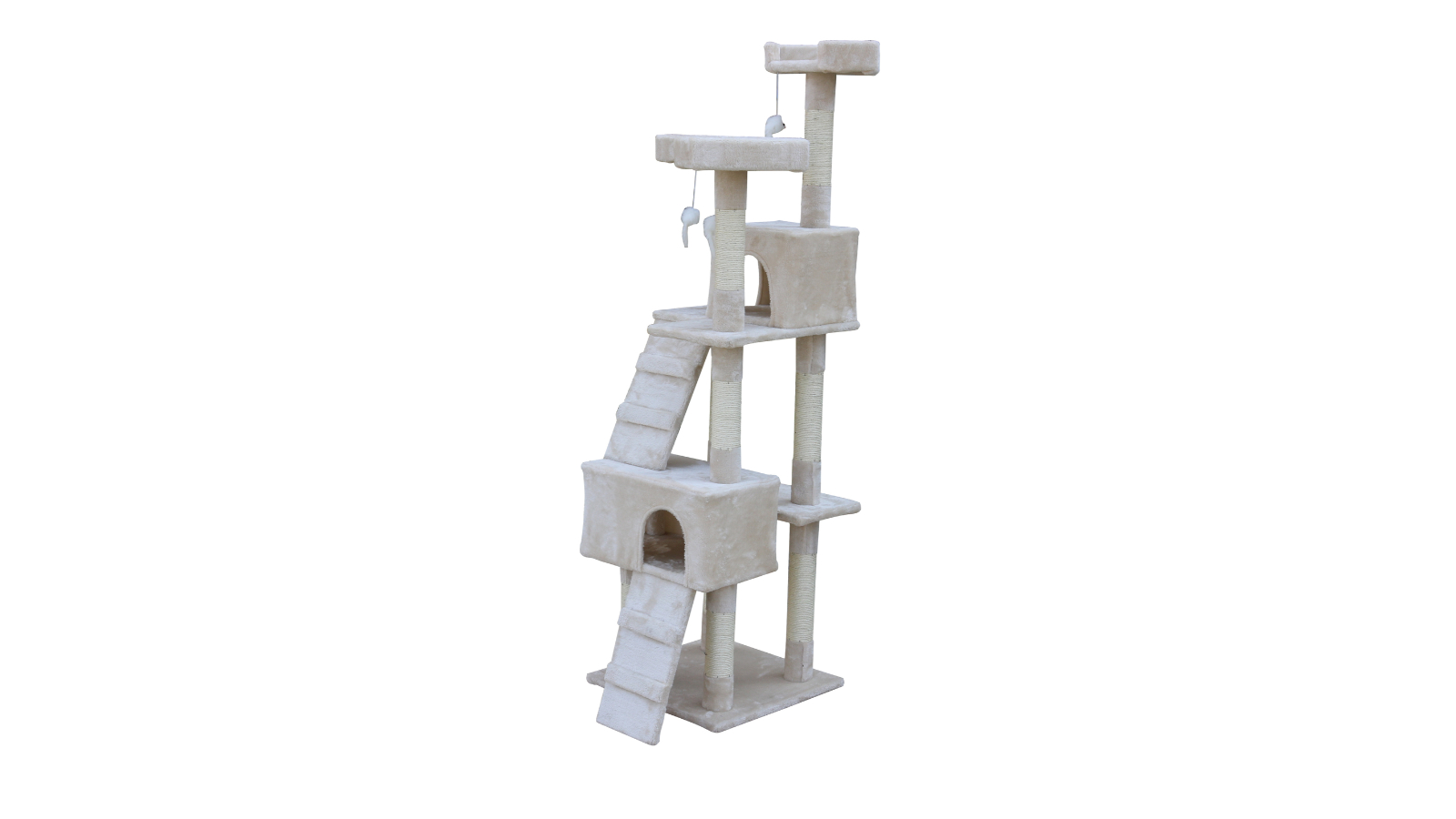 YES4PETS 170cm Cat House Tower Tree Scratching Post with Ladder Furniture - Beige
