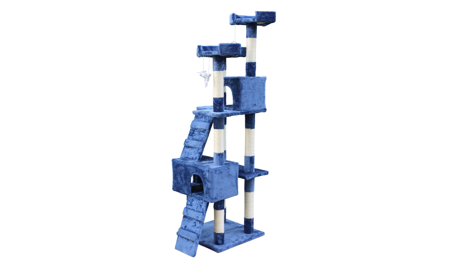 YES4PETS 170cm Cat House Tower Tree Scratching Post with Ladder Furniture - Blue