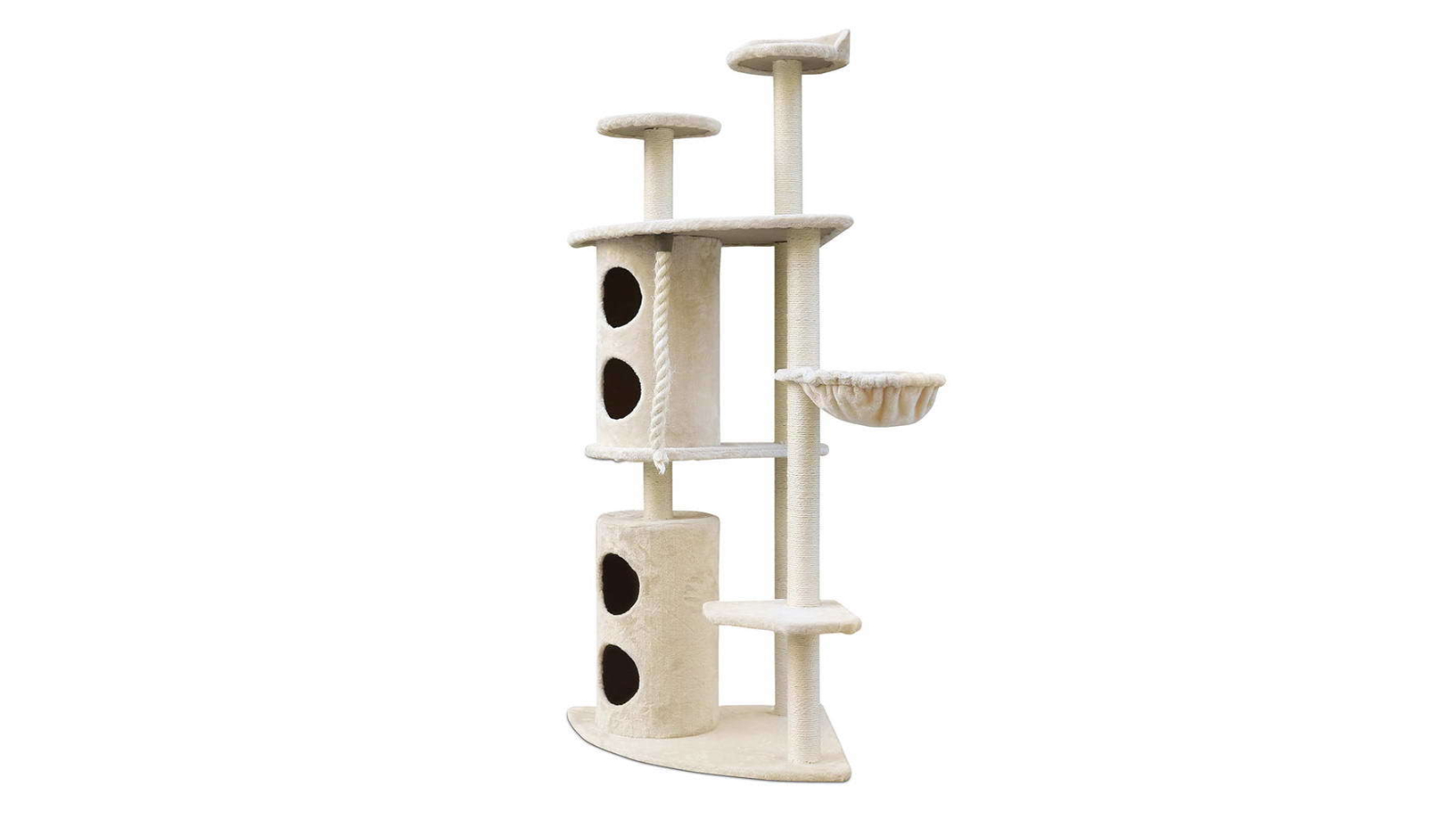 YES4PETS 170cm Multi-Level Cat House Tower Scratching Post - Beige