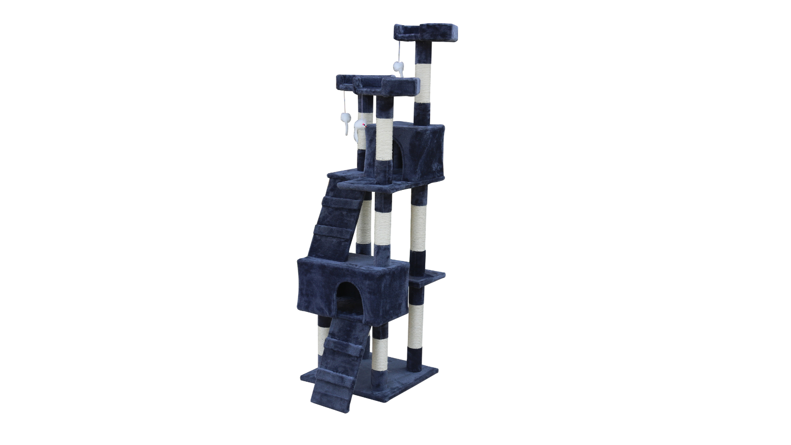 YES4PETS 170cm Cat House Tower Scratching Post with Ladder - Grey