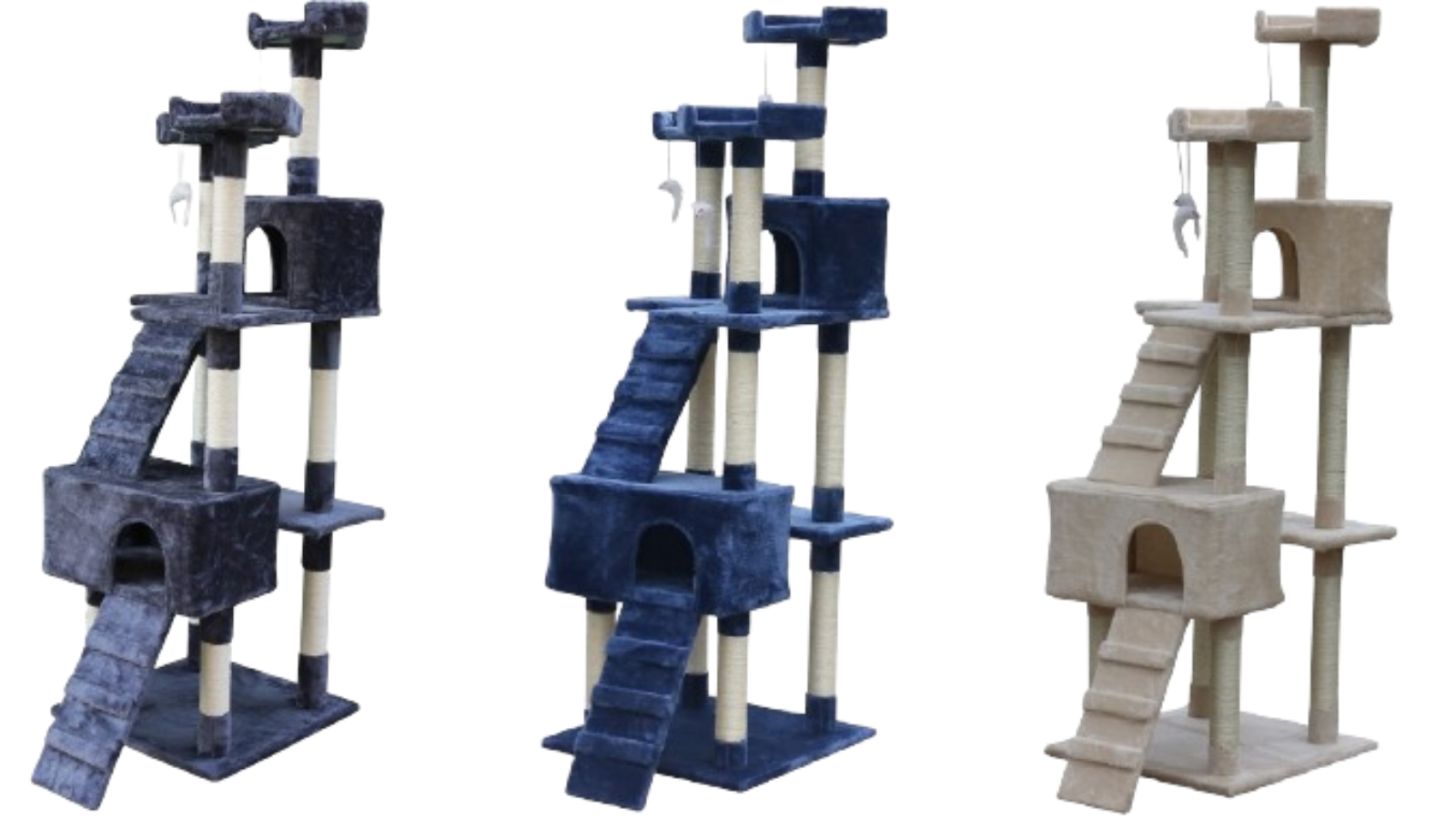 YES4PETS 180cm Kitten Scratching Tree Post with Ladder