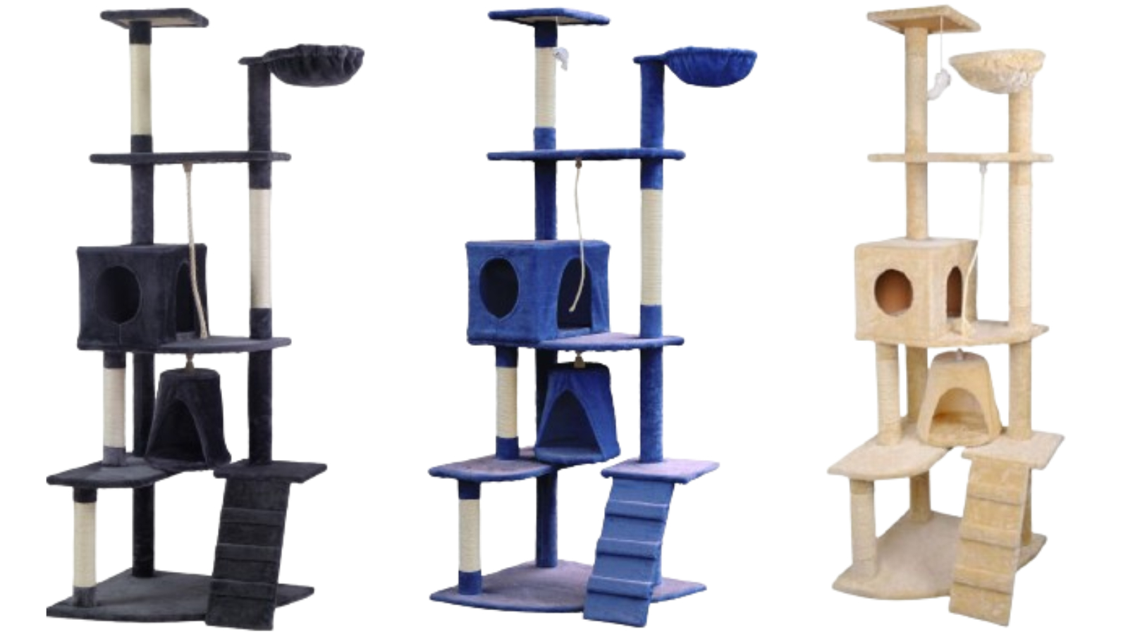 YES4PETS 193cm Cat Scratching Sisal Pole Tower