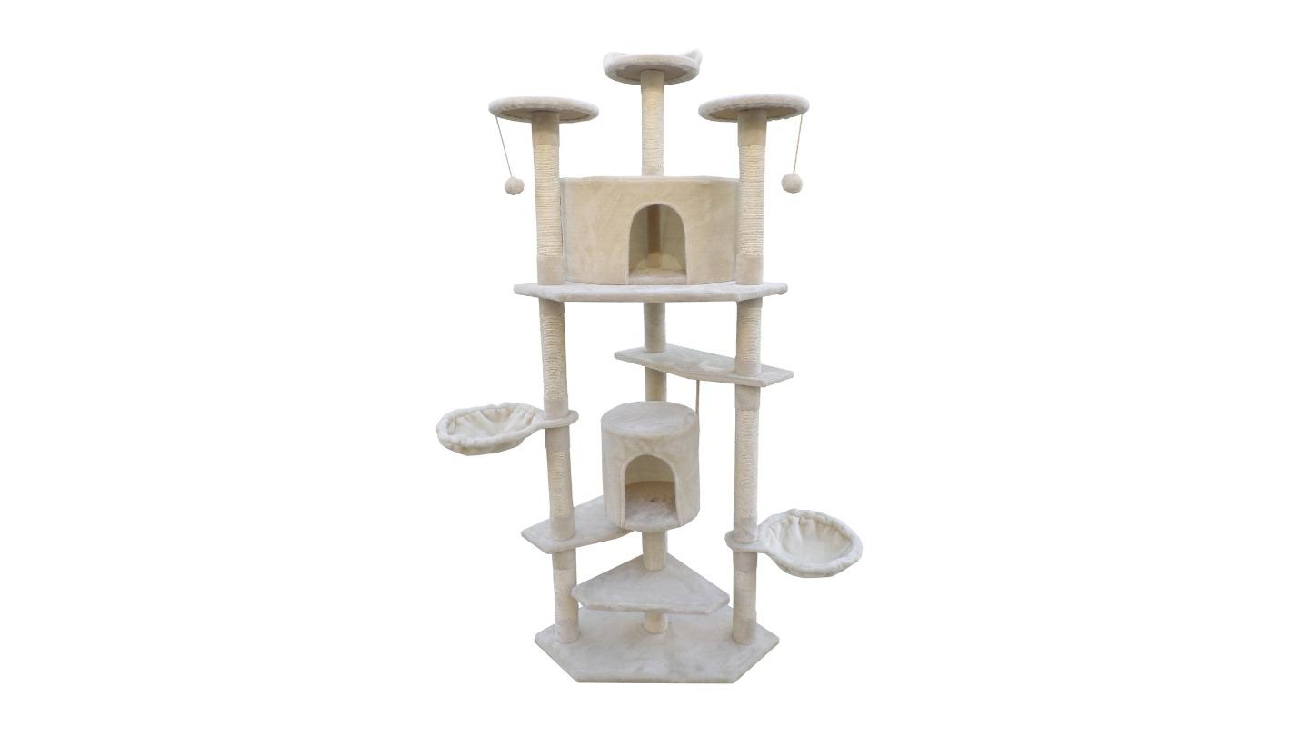 YES4PETS 200cm Cat Scratching Post Tree Corner Tower Furniture - Beige