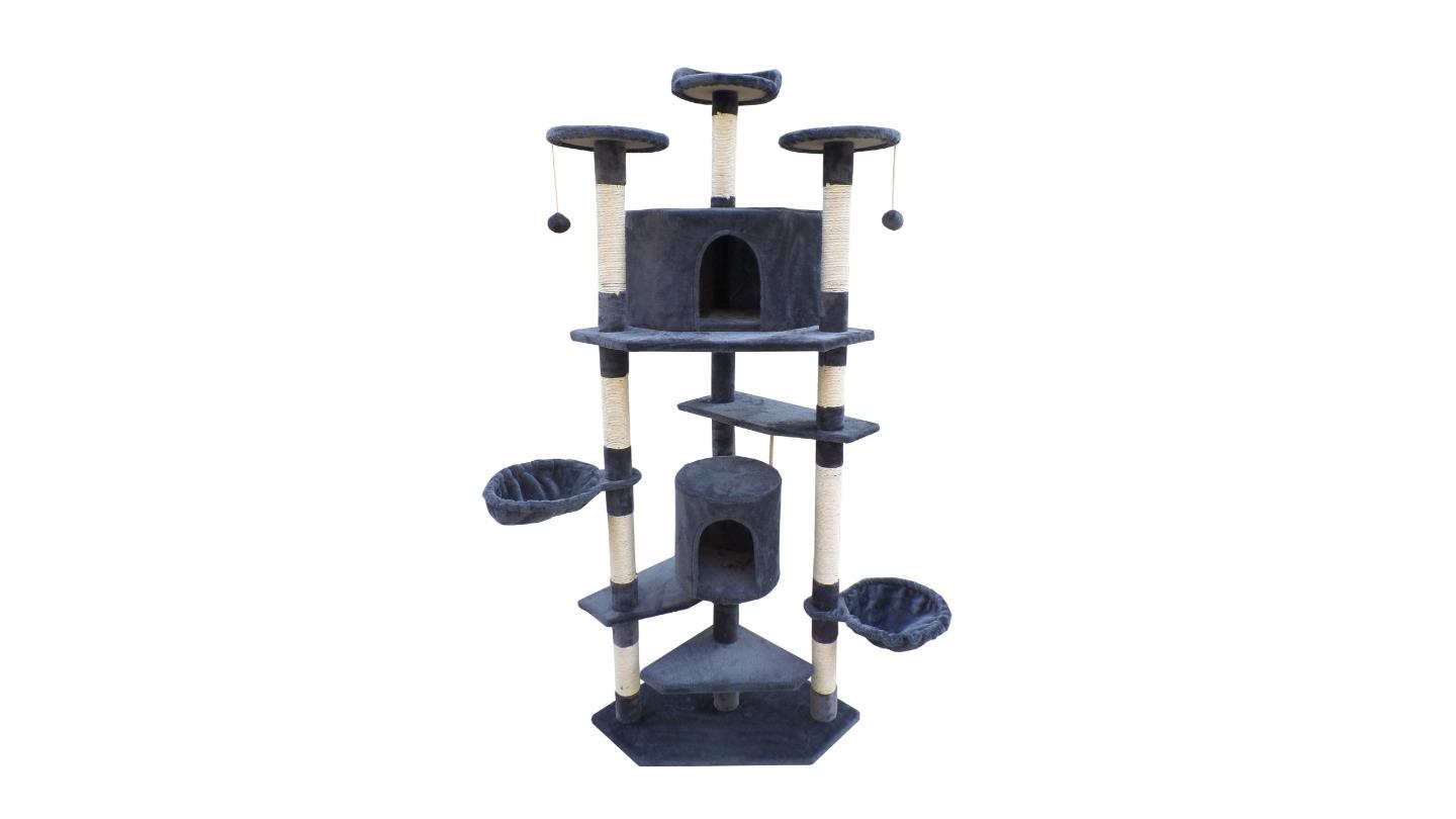 YES4PETS 200cm Cat Scratching Post Tree Corner Tower Furniture - Grey