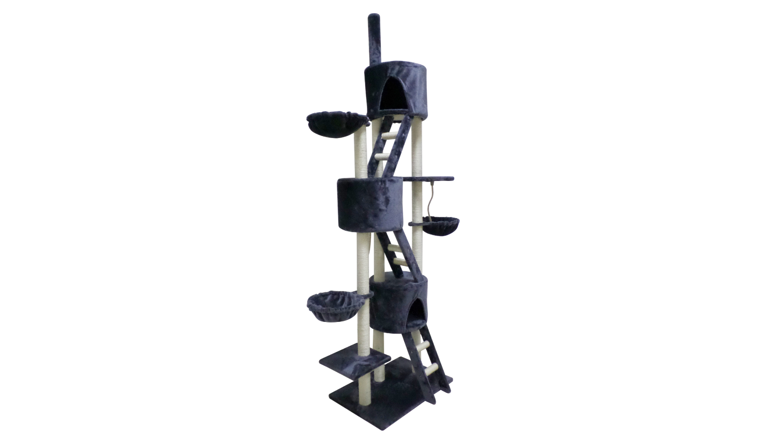 YES4PETS 244cm Multi Level Cat Scratching Post Tree - Grey