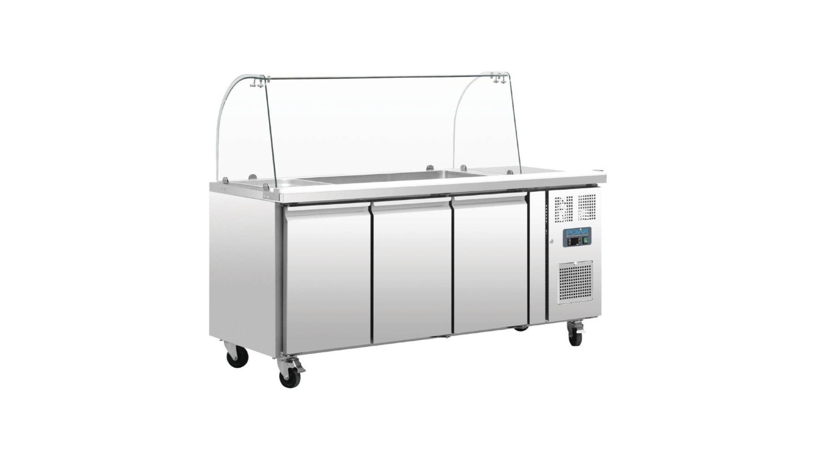 Polar CT394-A U-Series Triple Door Refrigerated Gastronorm Saladette Counter
