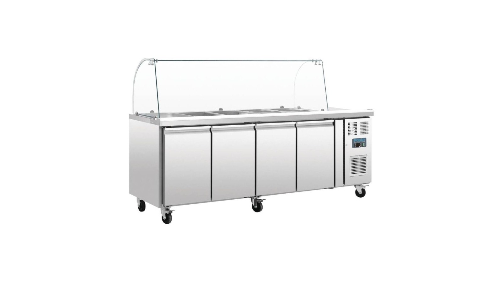 Polar CT395-A U-Series 4-Door Refrigerated Gastronorm Saladette Counter