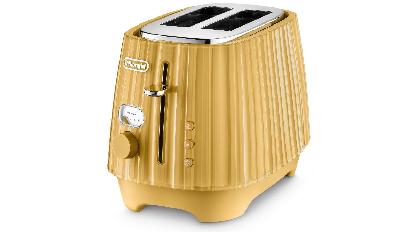 DeLonghi Ballerina 2 Slice Toaster Gold Yellow Harvey Norman