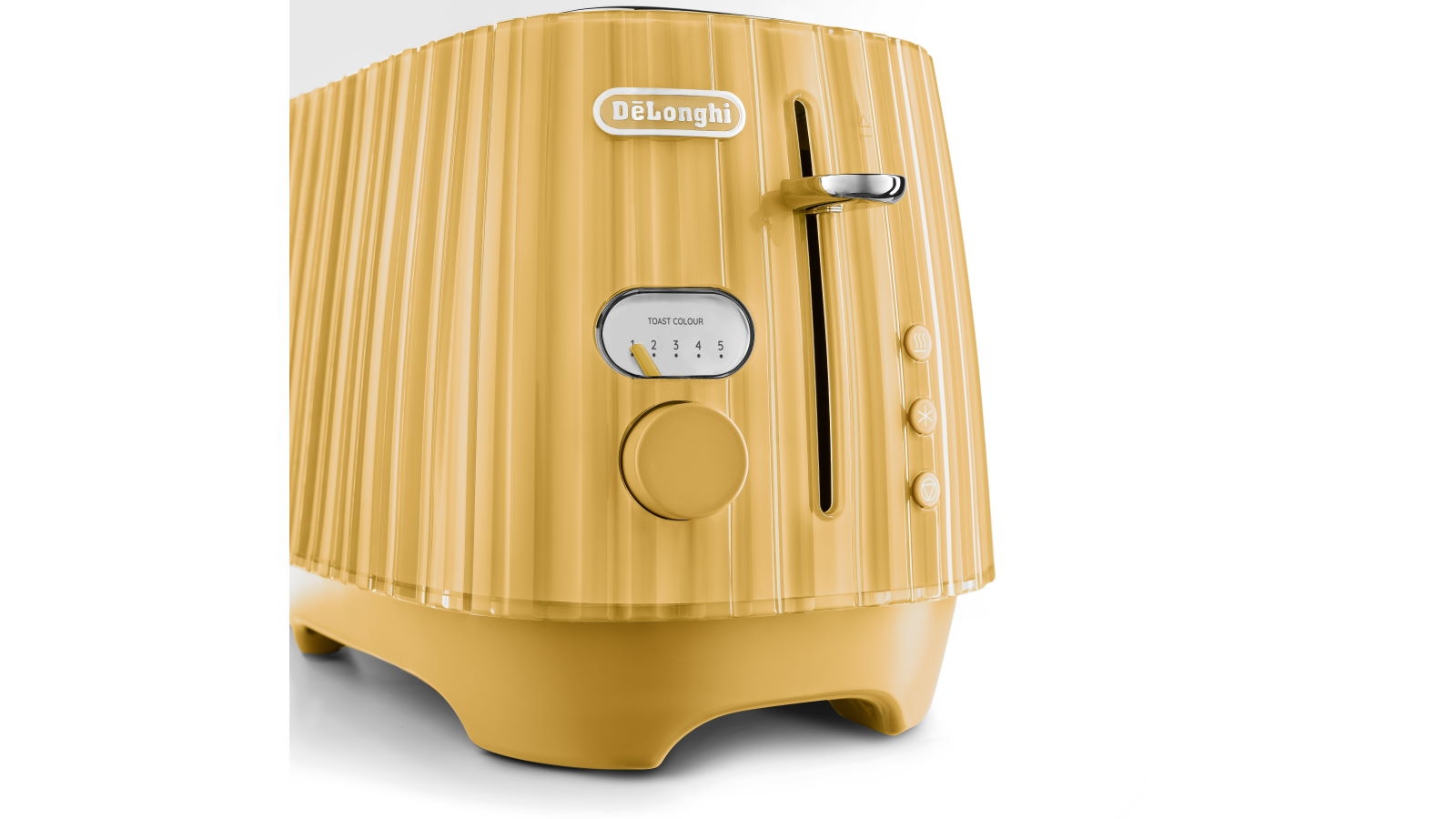 DeLonghi Ballerina 2 Slice Toaster Gold Yellow Harvey Norman