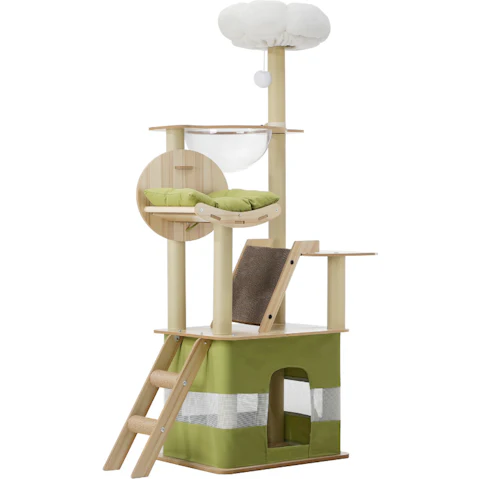 Alopet Condo Bed Furniture Cat Tree Tower Scratching Post - 152cm