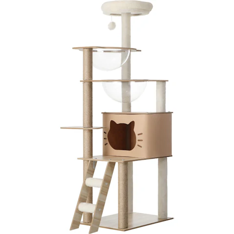 Alopet Detachable House Cat Tree Tower Scratching Post - 145cm