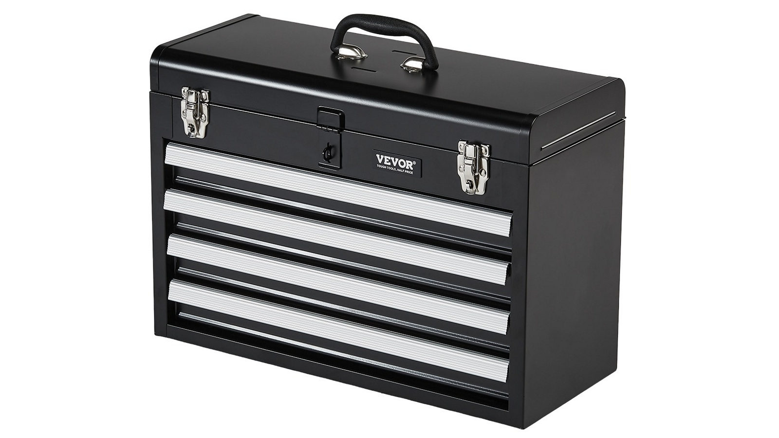 Vevor Tool Box 52cm Portable Metal Tool Box with 4 Drawers Tool Organizer