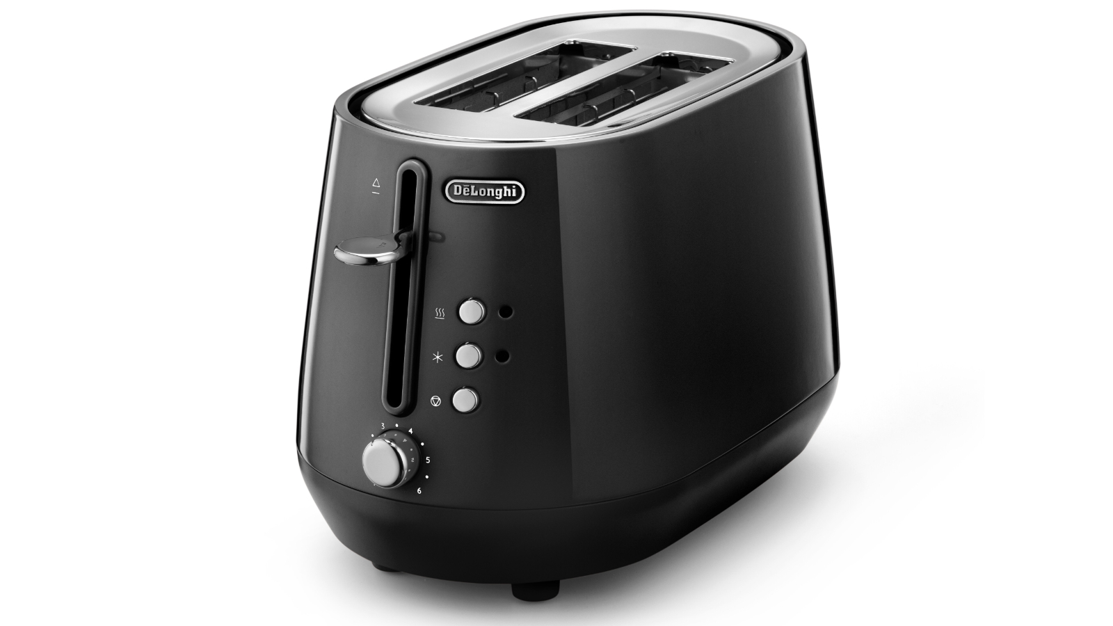 De'Longhi Eclettica Slice Toaster – Bold Black Harvey Norman