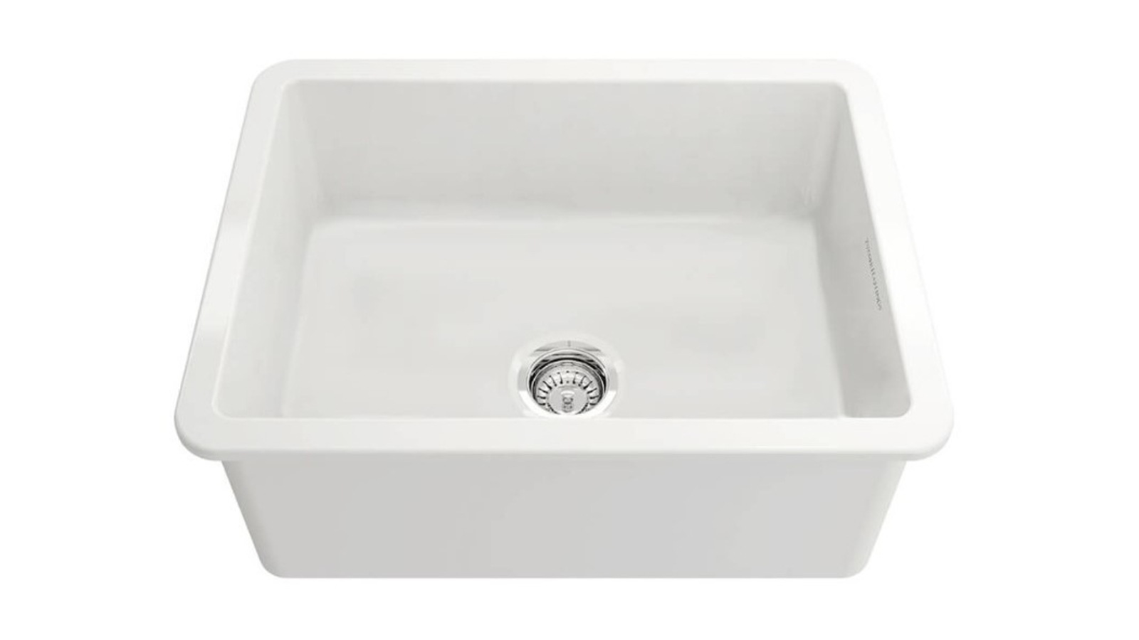Turner Hastings Cuisine Inset/Undermount Fine Fireclay Sink with Overflow - Gloss White