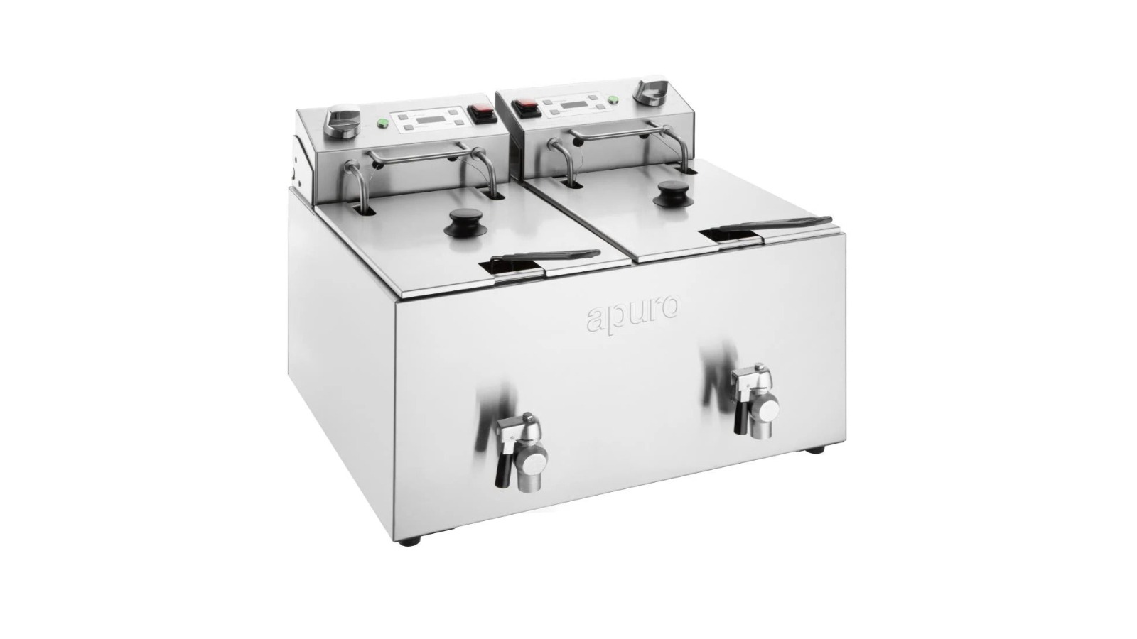 Apuro CU621-A Twin Tank Electric Fryer with Timer - 8L