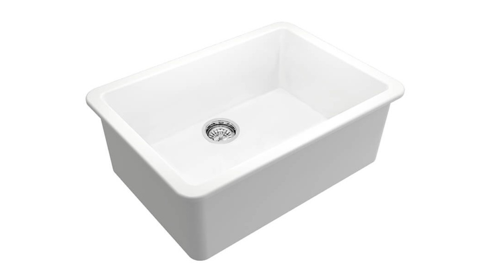 Turner Hastings Cuisine 68 x 48 Inset/Undermount Fine Fireclay Sink with Overflow - Matte White
