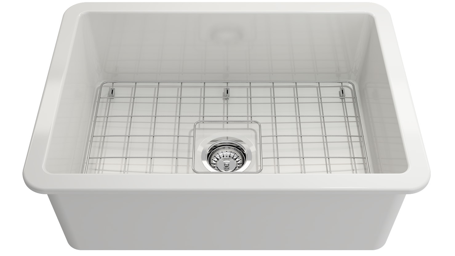 Turner Hastings Cuisine 68x48 Fine Fireclay Sink - Gloss White