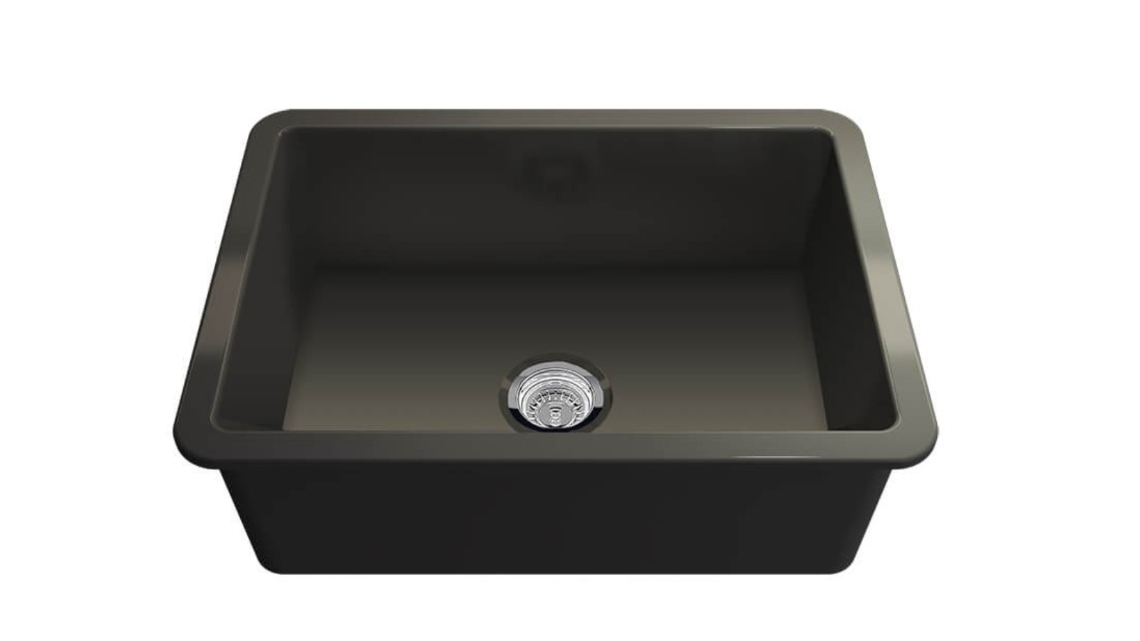 Turner Hastings Cuisine 68 x 48 Inset/Undermount Fine Fireclay Sink with Overflow - Matte Black 
