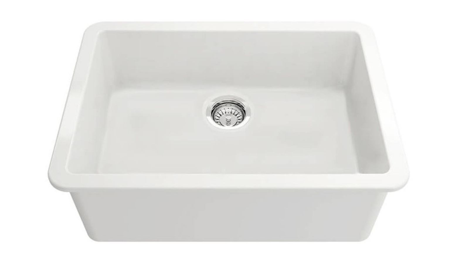 Turner Hastings Cuisine 68 x 48 Inset/Undermount Fine Fireclay Sink with Overflow - Gloss White 