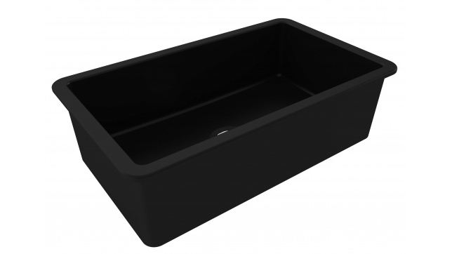 Turner Hastings Cuisine 81x48 Inset/Undermount Fine Fireclay Sink - Matte Black