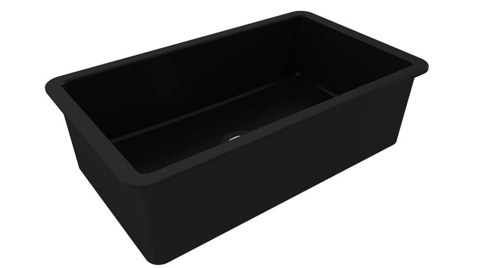Turner Hastings Cuisine 81 x 48 Double Inset/Undermount Fine Fireclay Sink with Overflow - Matte Black