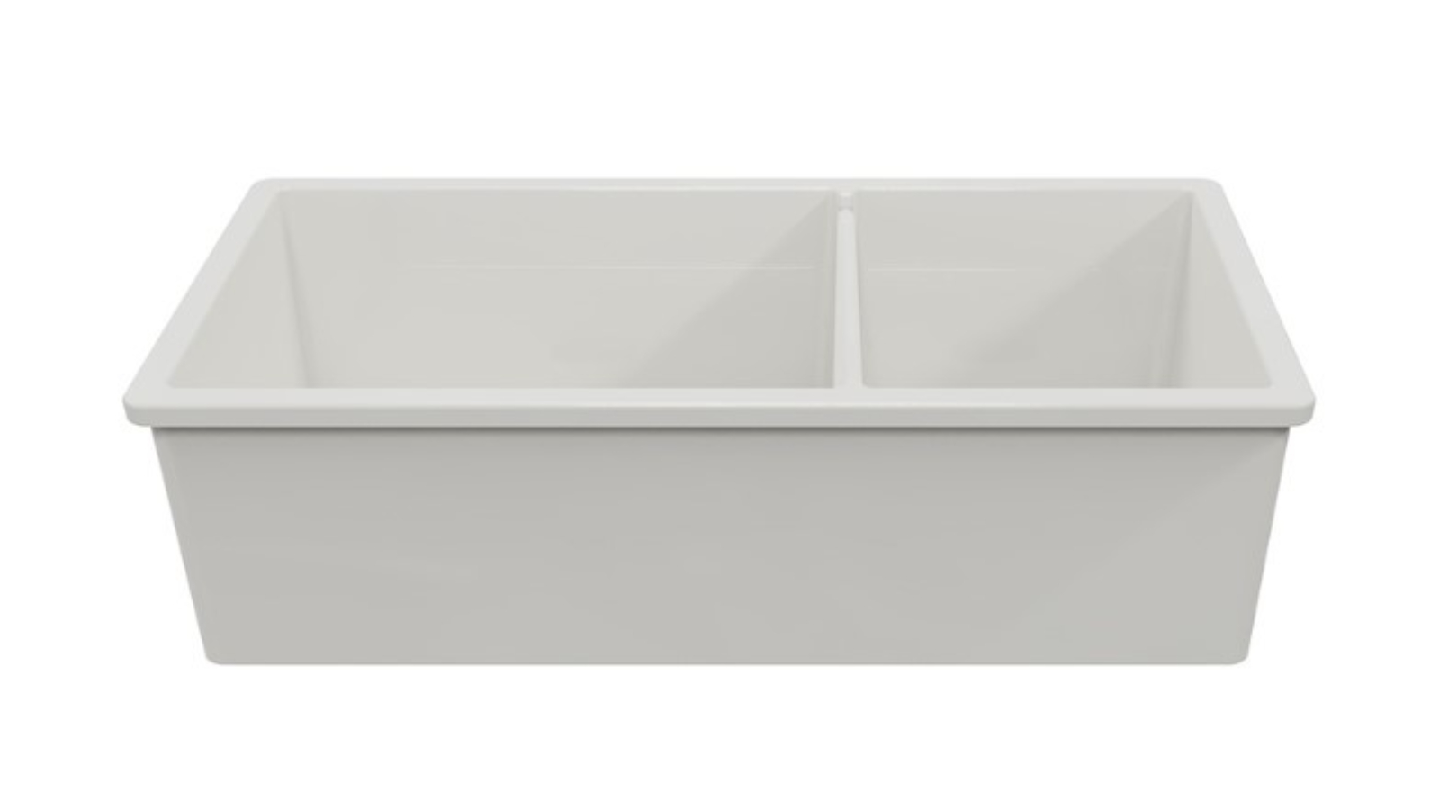 Turner Hastings Cuisine One and Half Bowl Inset/Undermount Fine Fireclay Sink with Overflow - Matte White