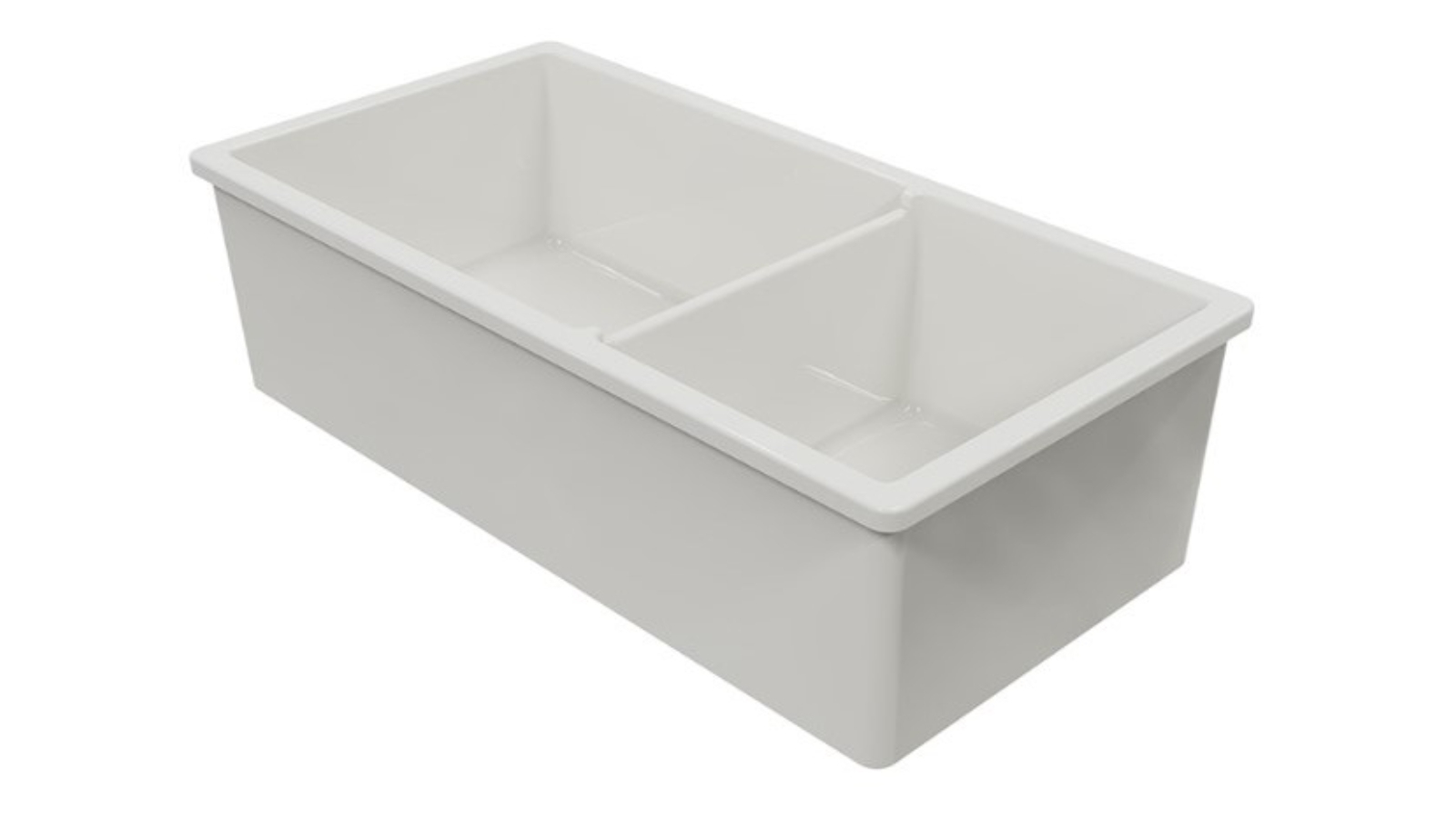 Turner Hastings Cuisine One and Half Bowl Inset/Undermount Fine Fireclay Sink - Matte White 