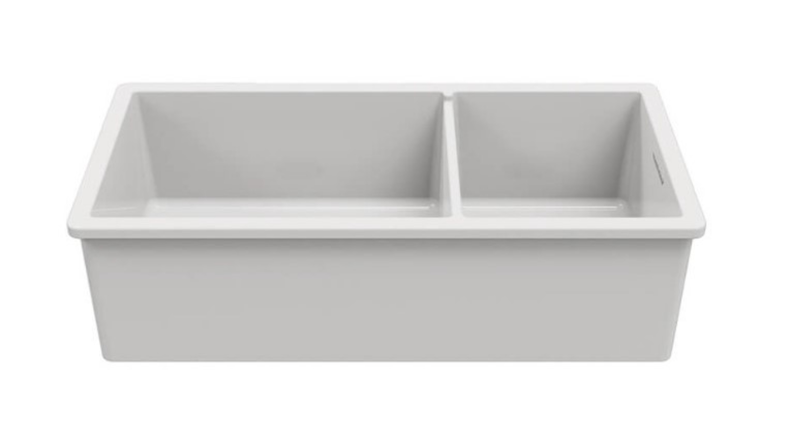 Turner Hastings Cuisine One and Half Bowl Inset/Undermount Fine Fireclay Sink - Gloss White