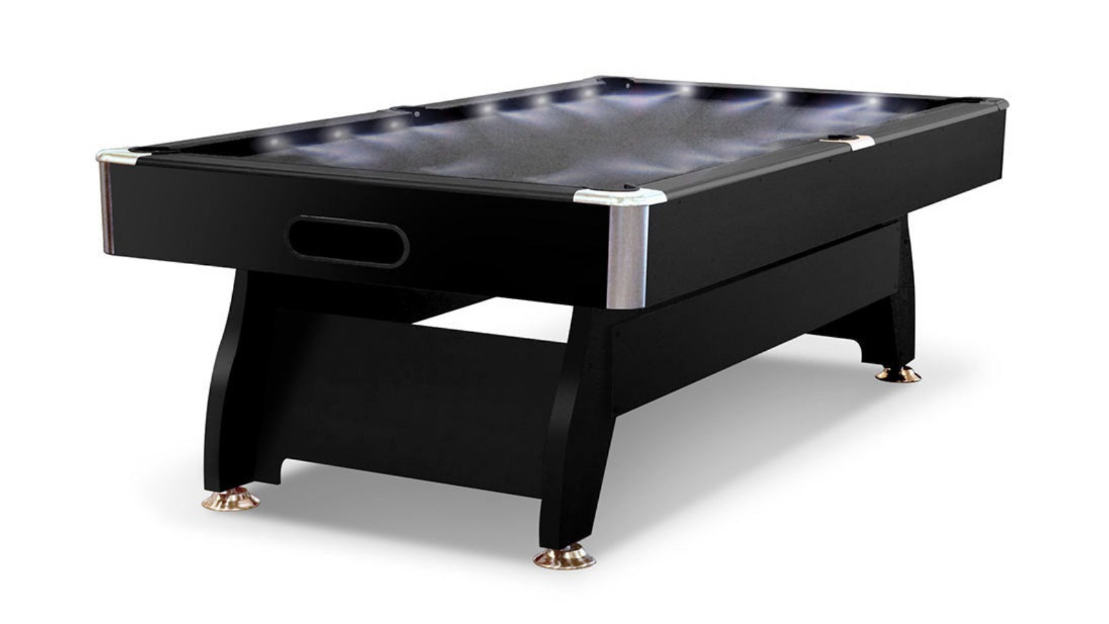 CUETIQ 8ft LED Billiard Snooker - Black