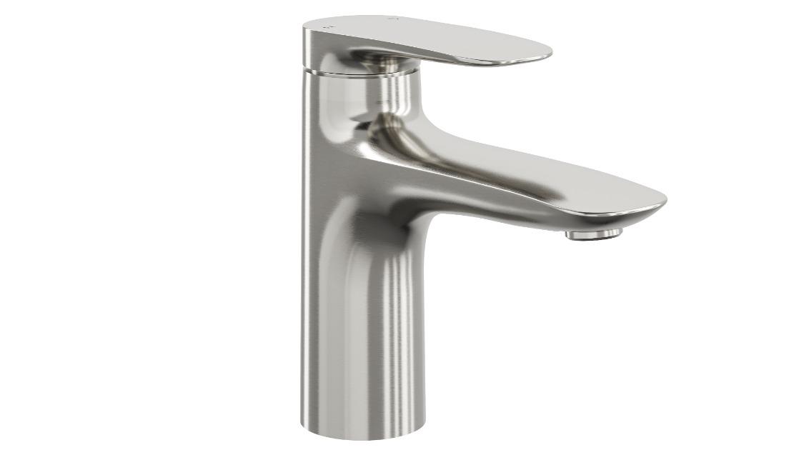 Linsol Curva Basin Mixer - Brushed Nickel