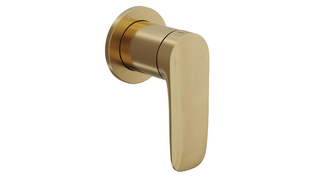 Linsol Curva Bath/Shower Mixer - Brushed Brass