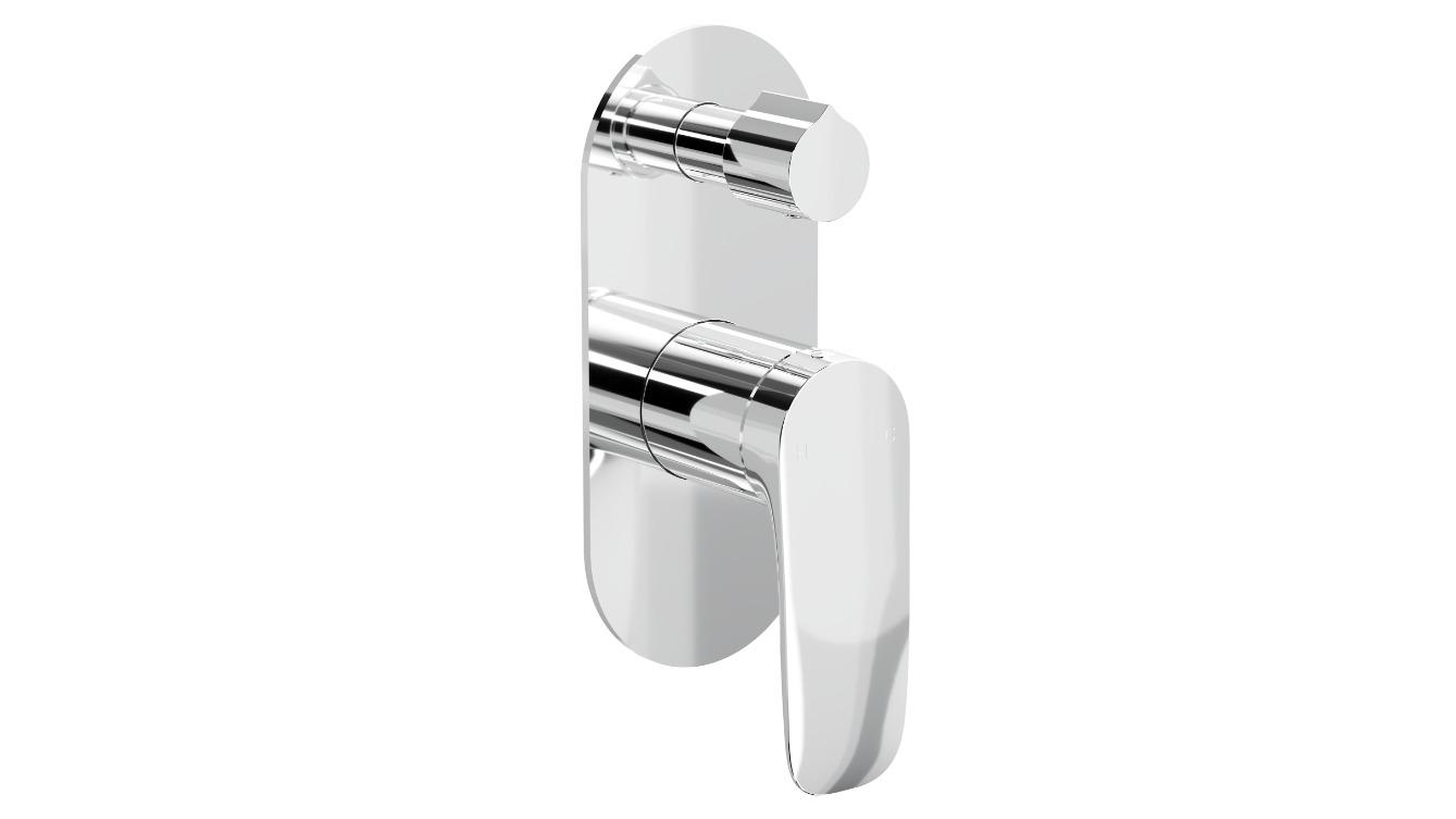 Linsol Curva One Plate Divertor Mixer - Chrome