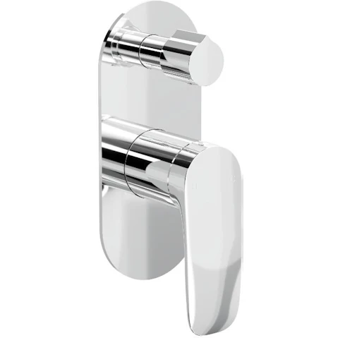 Linsol Curva One Plate Divertor Mixer - Chrome