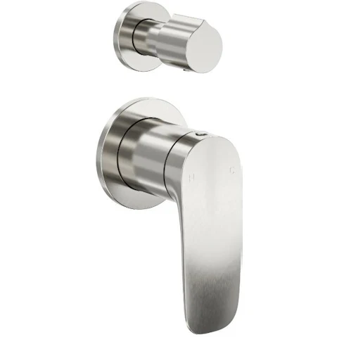 Linsol Curva Two Plate Divertor Mixer - Brushed Nickel