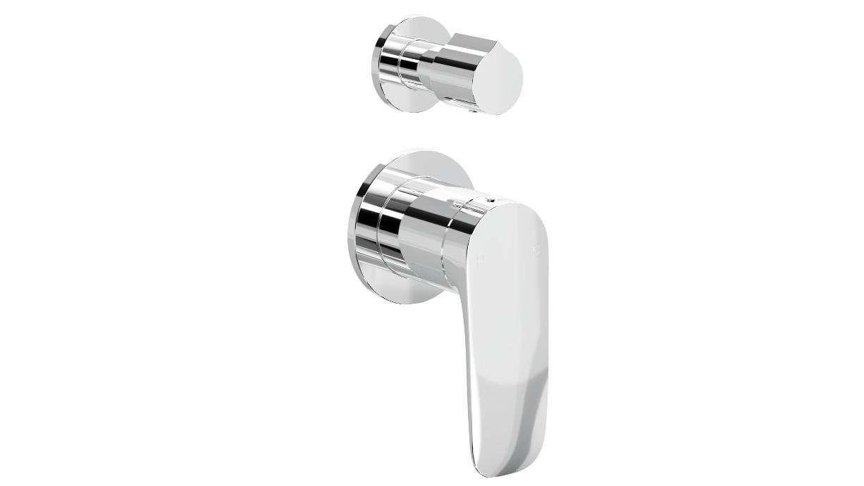 Linsol Curva Two Plate Divertor Mixer - Chrome