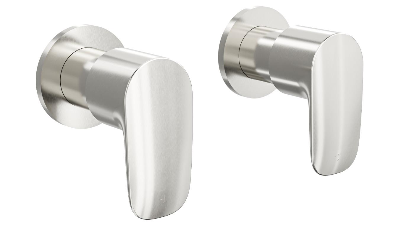 Linsol Curva Wall Top Assemblies - Brushed Nickel
