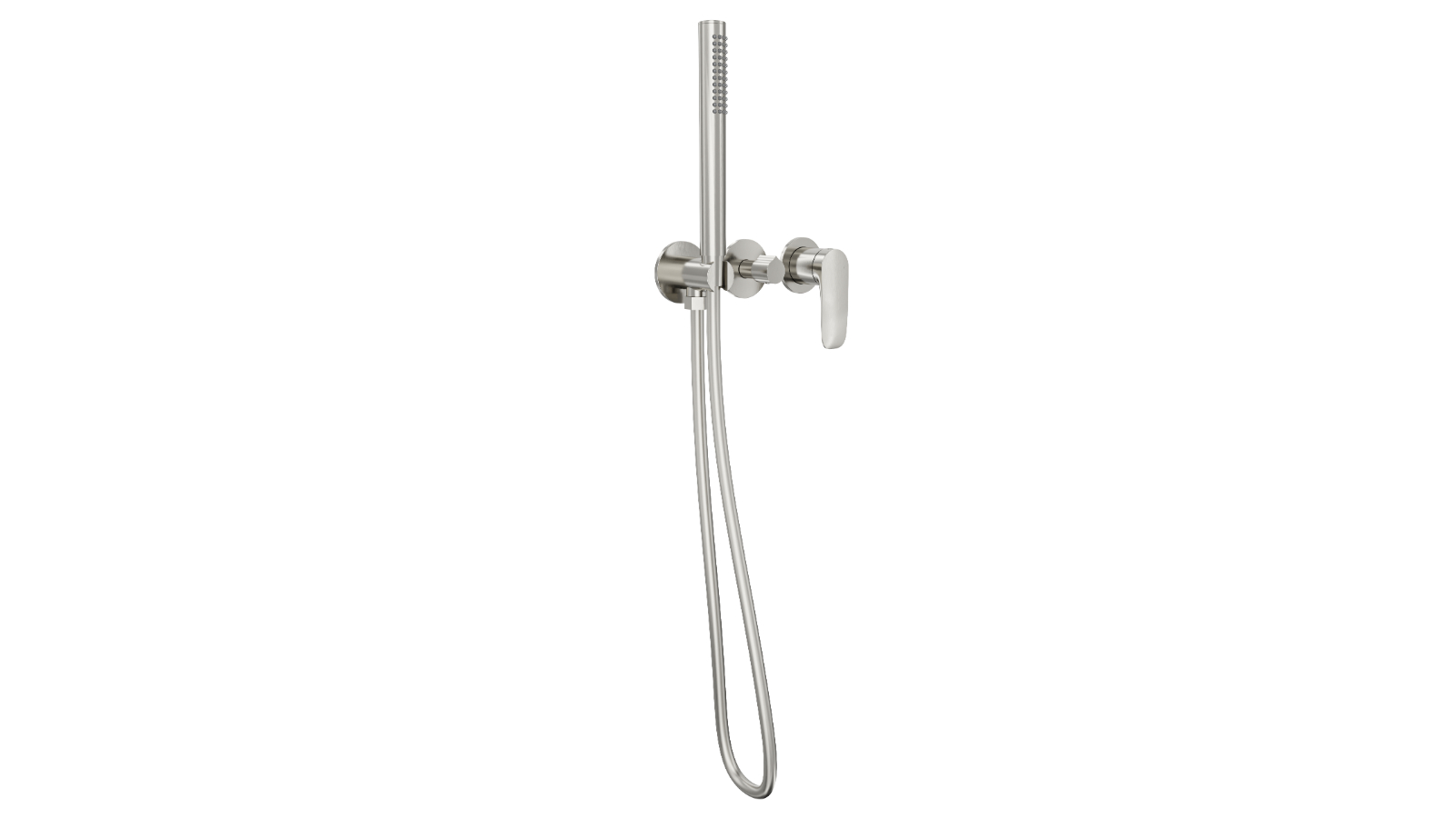 Linsol Curva Three Plate Bath/Shower Mixer with Handshower - Brushed Nickel