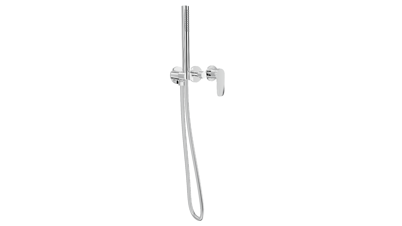 Linsol Curva Three Plate Bath/Shower Mixer with Handshower - Chrome