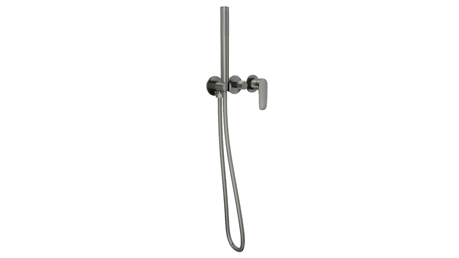 Linsol Curva Three Plate Bath/Shower Mixer with Handshower - Gunmetal