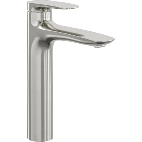 Linsol Curva Mid Height Basin Mixer - Brushed Nickel