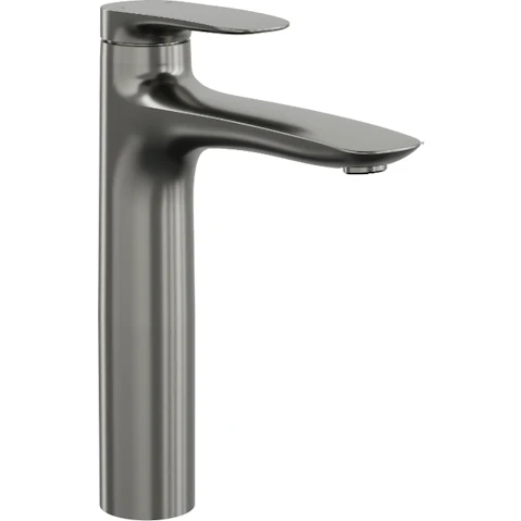 Linsol Curva Mid Height Basin Mixer - Gunmetal