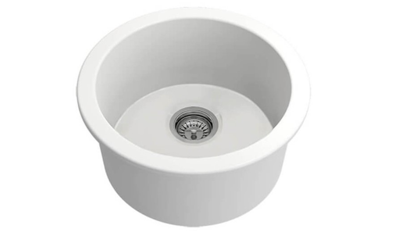Turner Hastings Cuisine Round 47 Inset/Undermount Fine Fireclay Sink - Matte White
