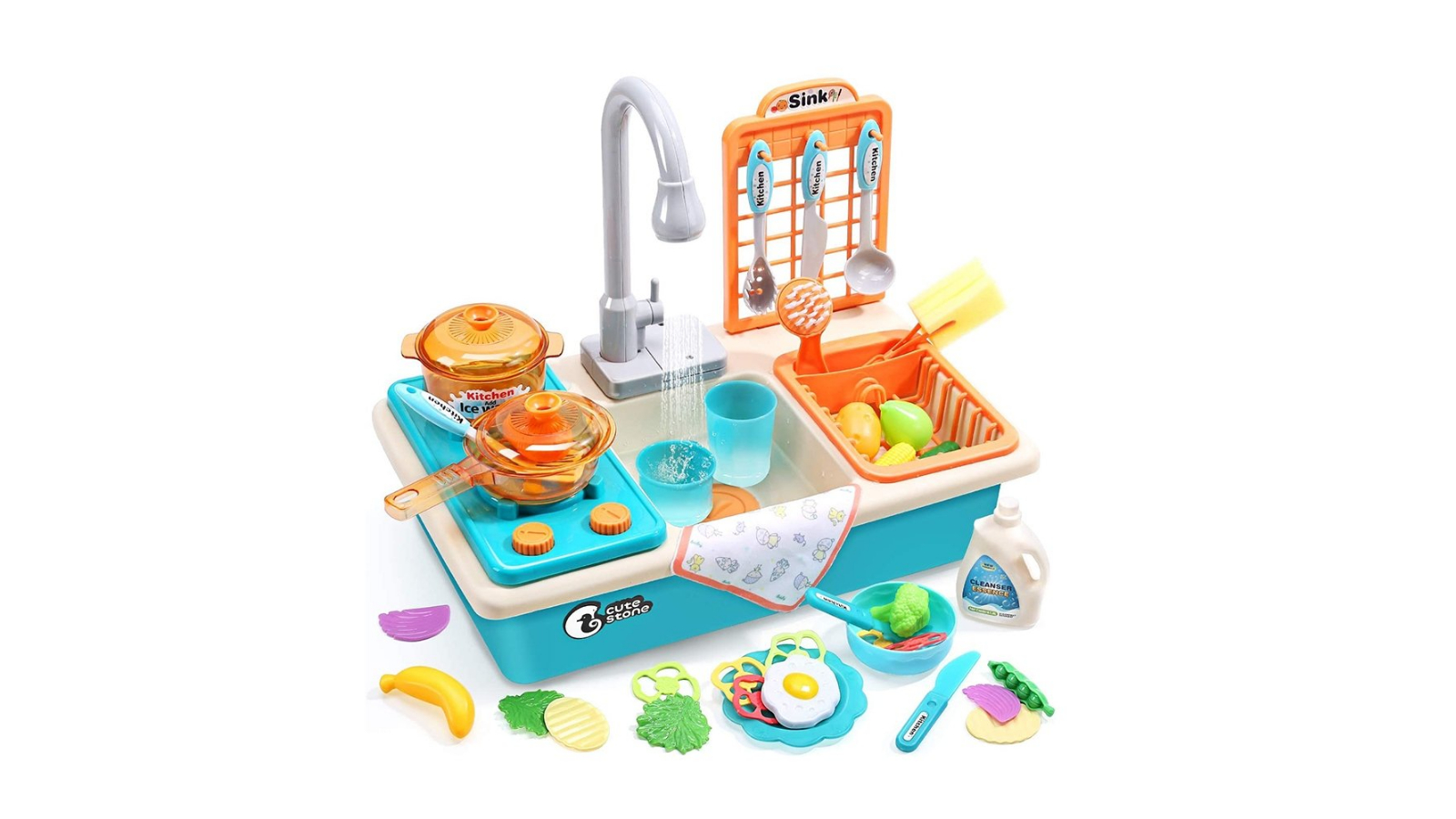 Cute Stone Pretend Play Kitchen Sink Toy
