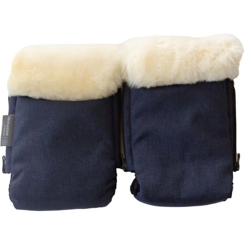 Naturally Sheepskins Navy Handmitts
