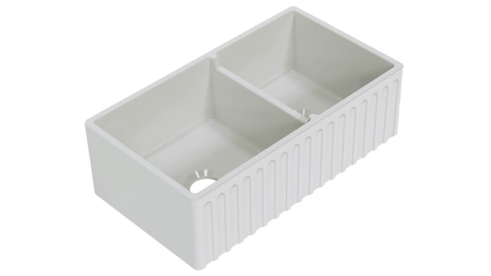 Turner Hastings Cove 85 Fireclay Butler Sink with Overflow - Gloss White