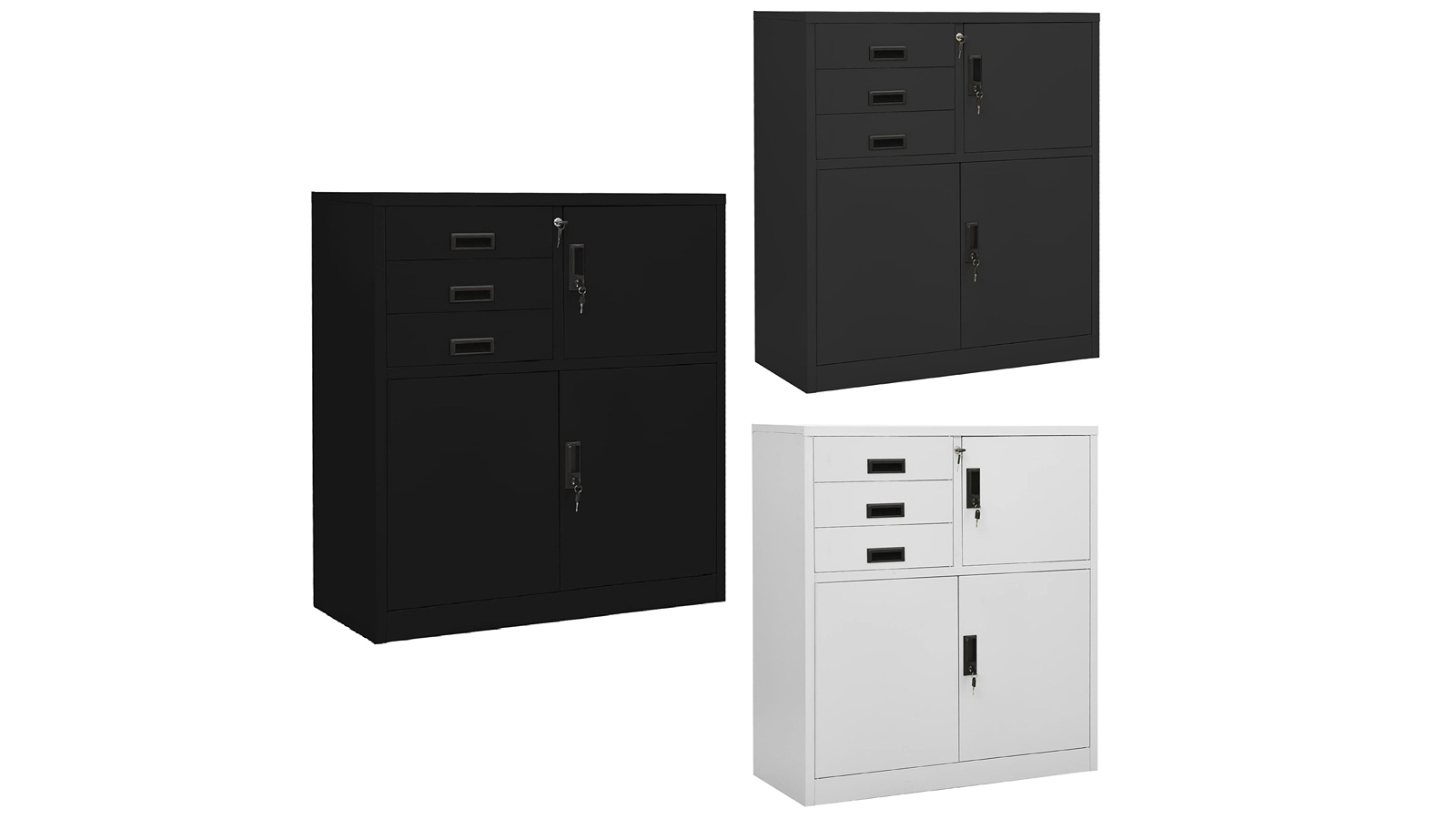 vidaXL Steel 90 x 40 x 102cm Office Cabinet