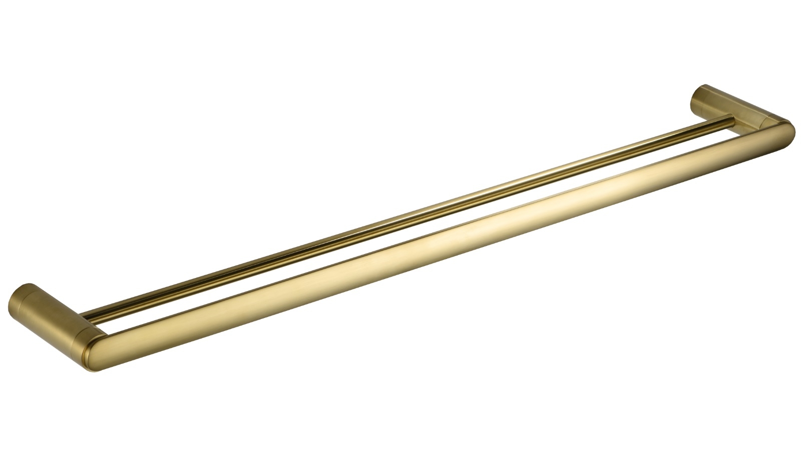 PLD Cove 800mm Double Towel Rail - Brushed Brass