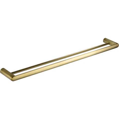 PLD Cove 800mm Double Towel Rail - Brushed Brass