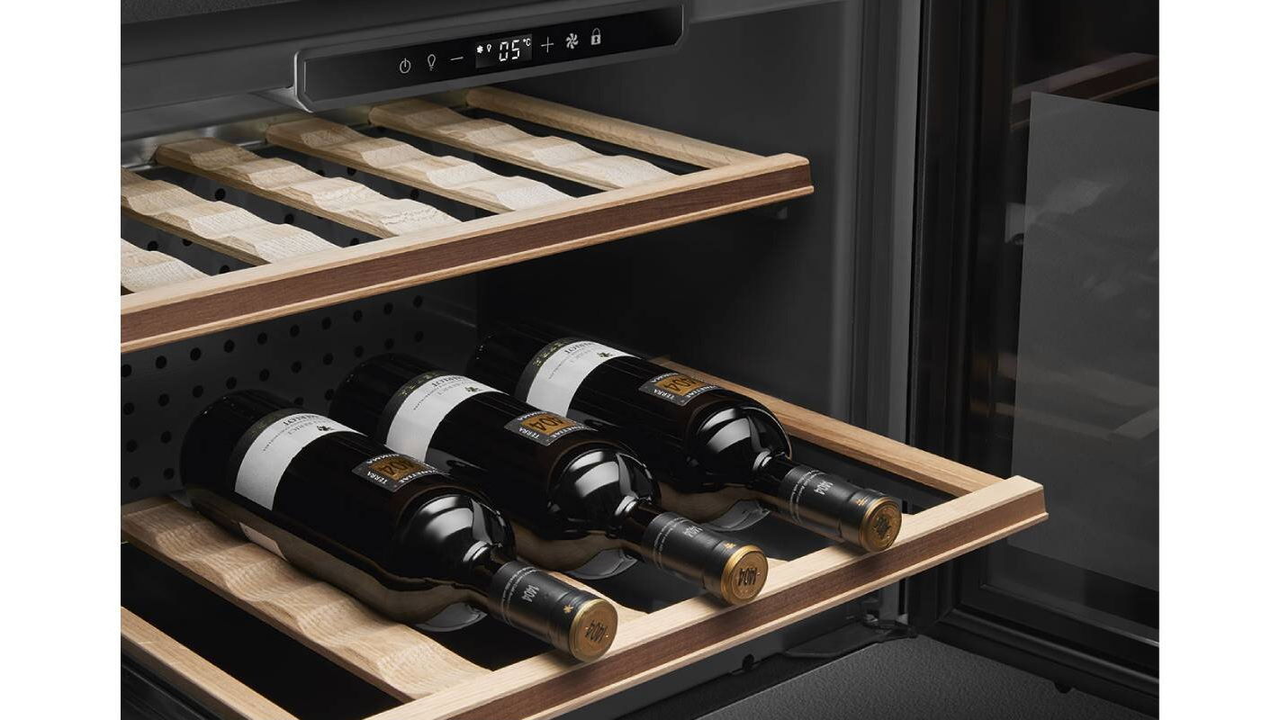 Smeg Linea Compact Wine Cellar Midnight Black Harvey Norman